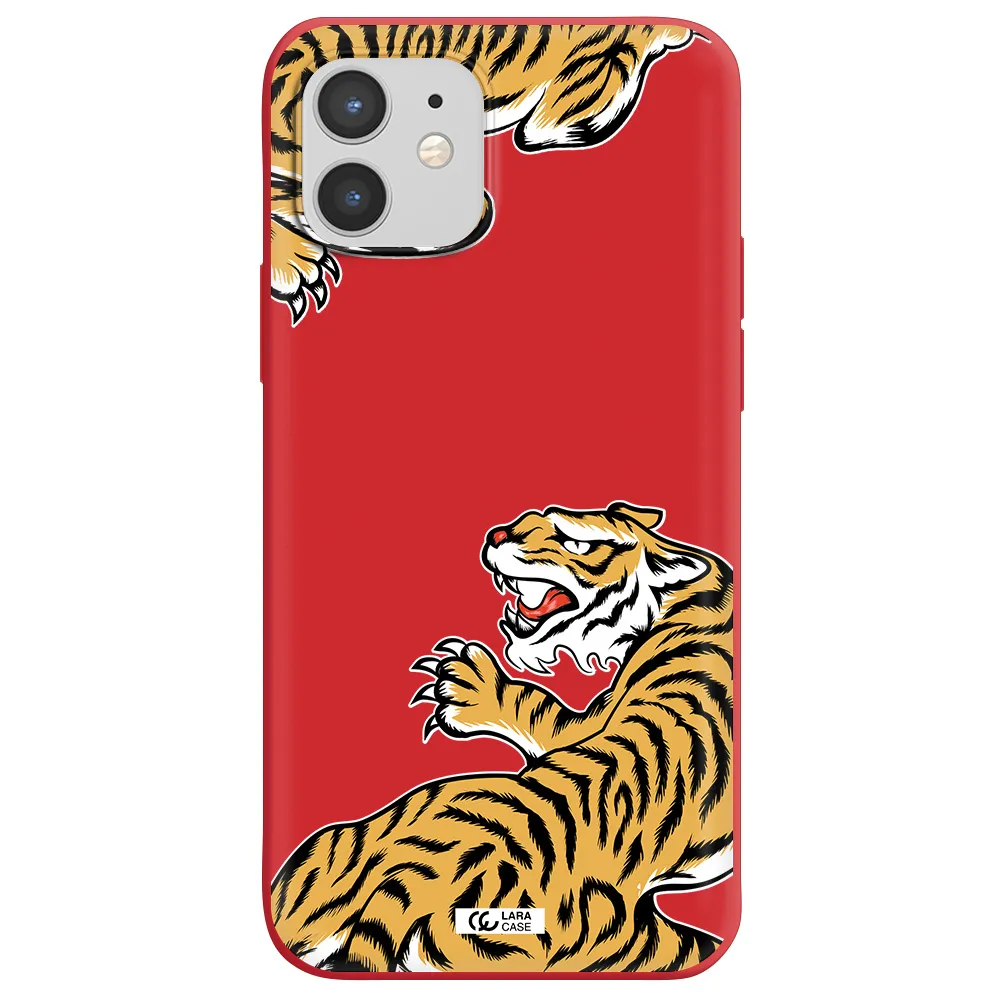 Chinese Tiger Apple iPhone 12 mini Silicone Imperial Red Case