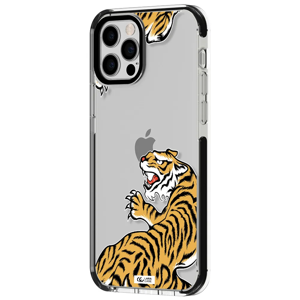 Chinese Tiger Apple iPhone 12 pro impact black border Case