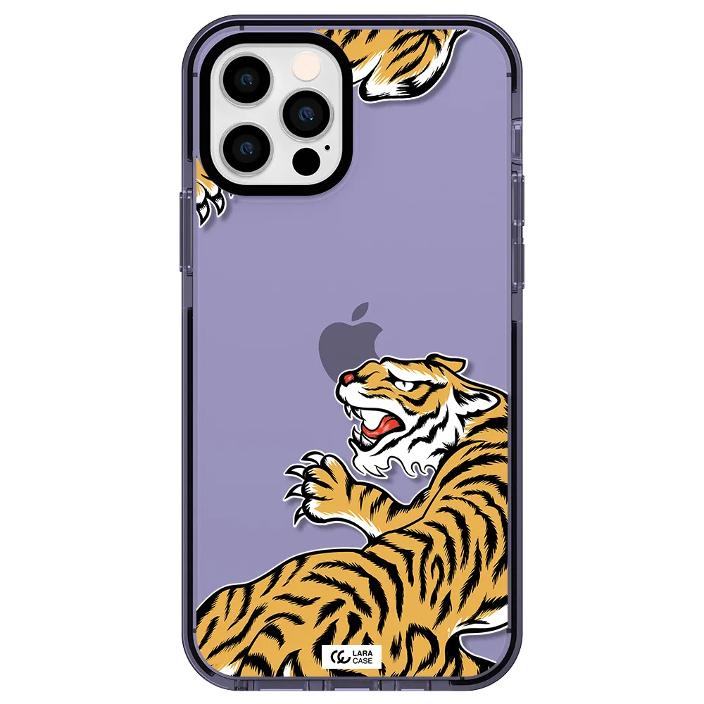Chinese Tiger Apple iPhone 12 pro impact Lilac Case