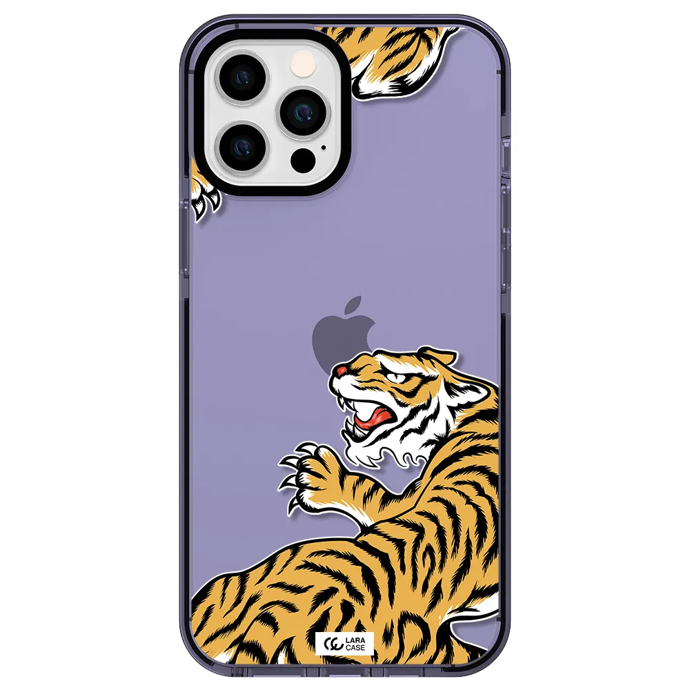 Chinese Tiger Apple iPhone 12 pro max impact Lilac Case