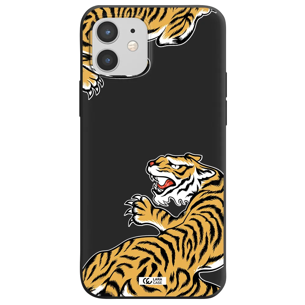 Chinese Tiger Apple iPhone 12 Silicone black Case