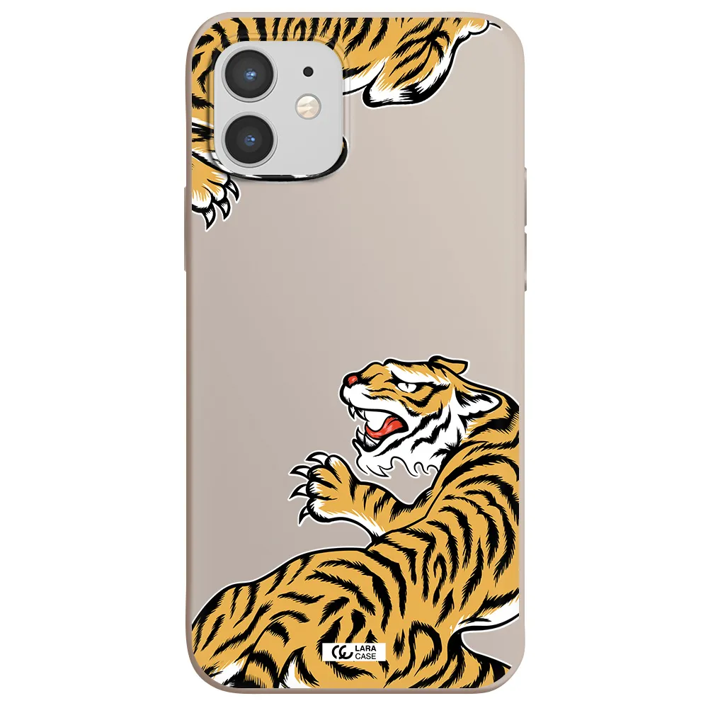 Chinese Tiger Apple iPhone 12 Silicone Stone Case