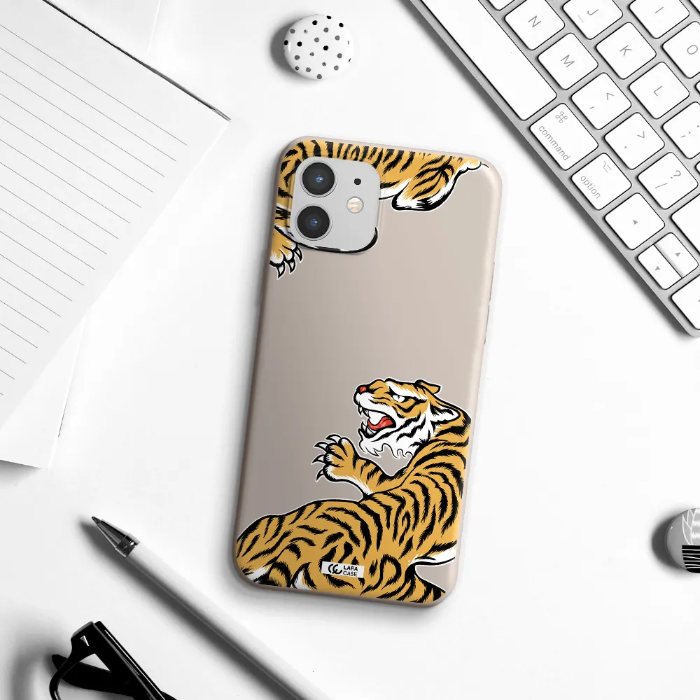 Chinese Tiger Apple iPhone 12 Silicone Stone Case