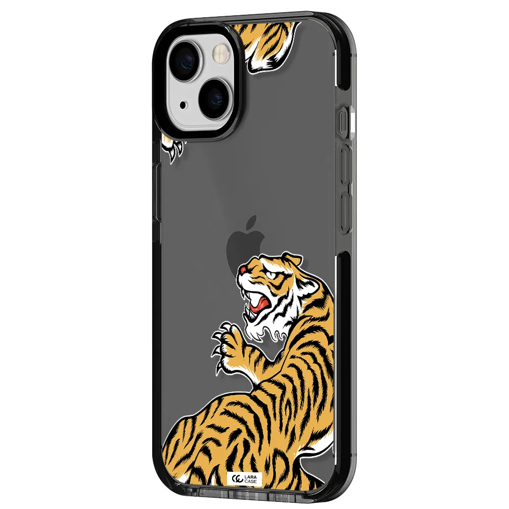 Chinese Tiger Apple iPhone 13 impact Smoke Black Case