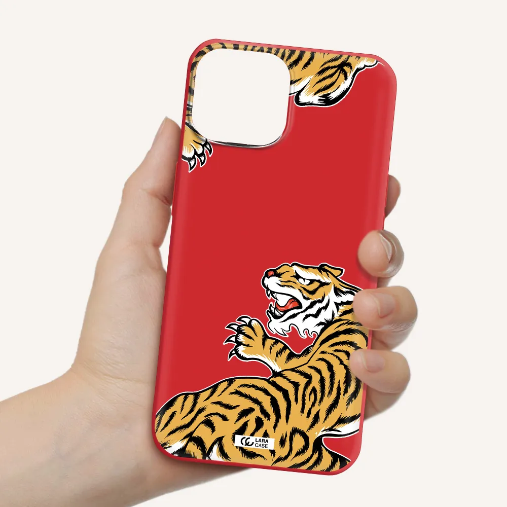 Chinese Tiger Apple iPhone 13 mini Silicone Imperial Red Case