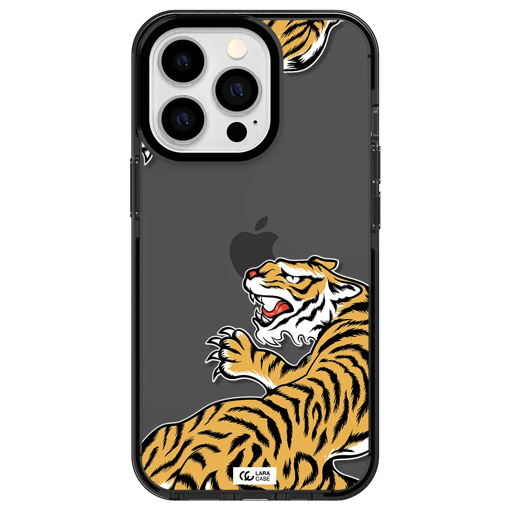 Chinese Tiger Apple iPhone 13 Pro impact Smoke Black Case