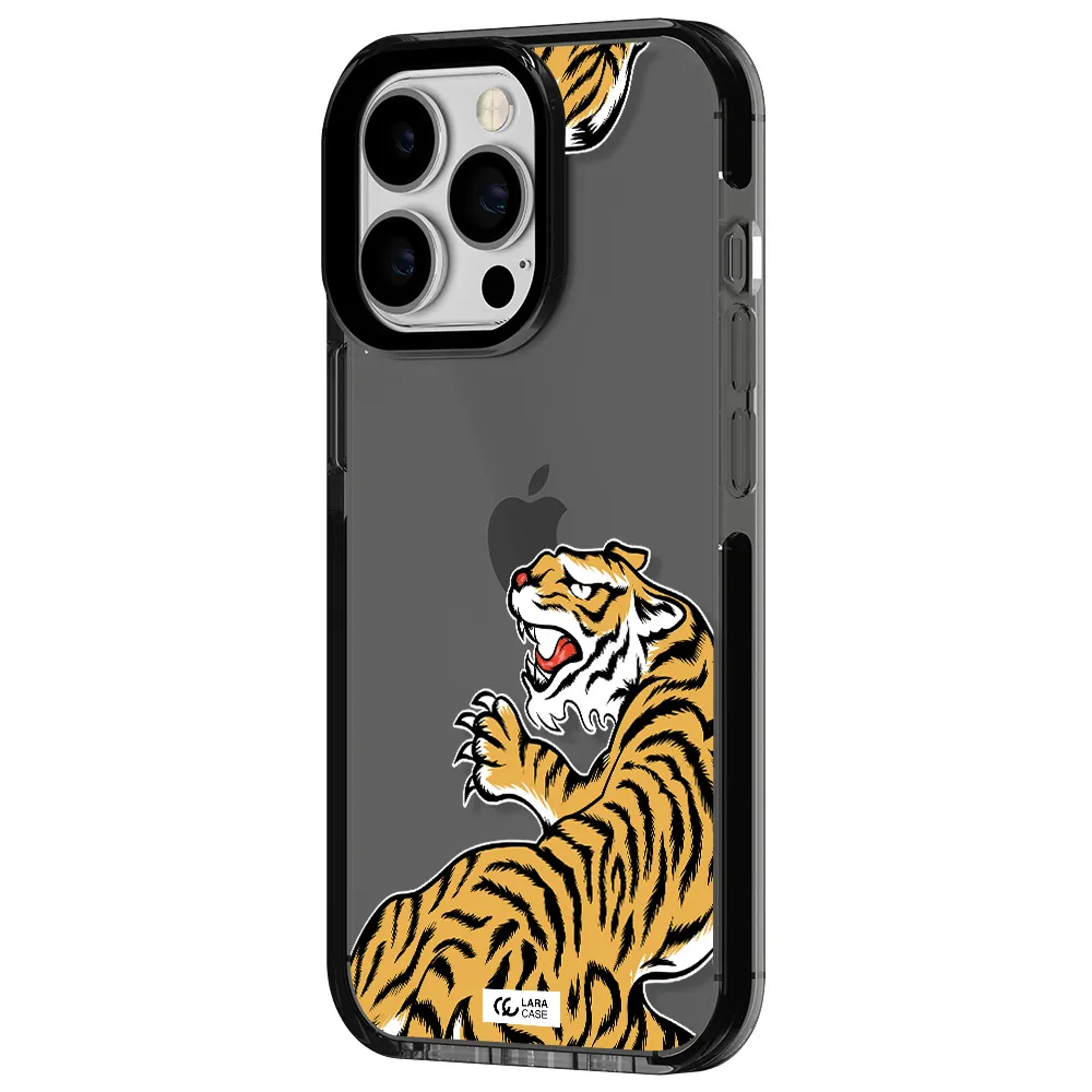 Chinese Tiger Apple iPhone 13 Pro impact Smoke Black Case