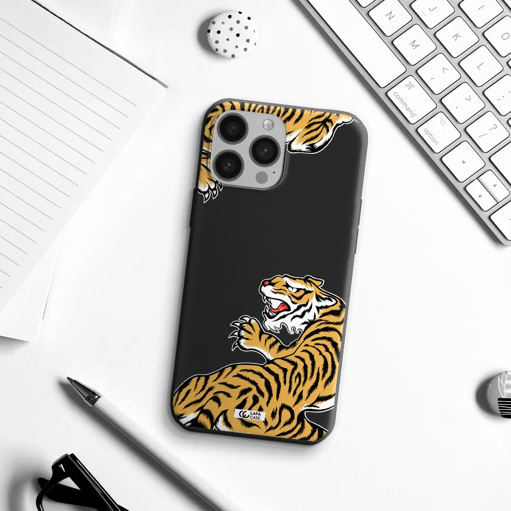 Chinese Tiger Apple iPhone 13 Pro Max Silicone black Case