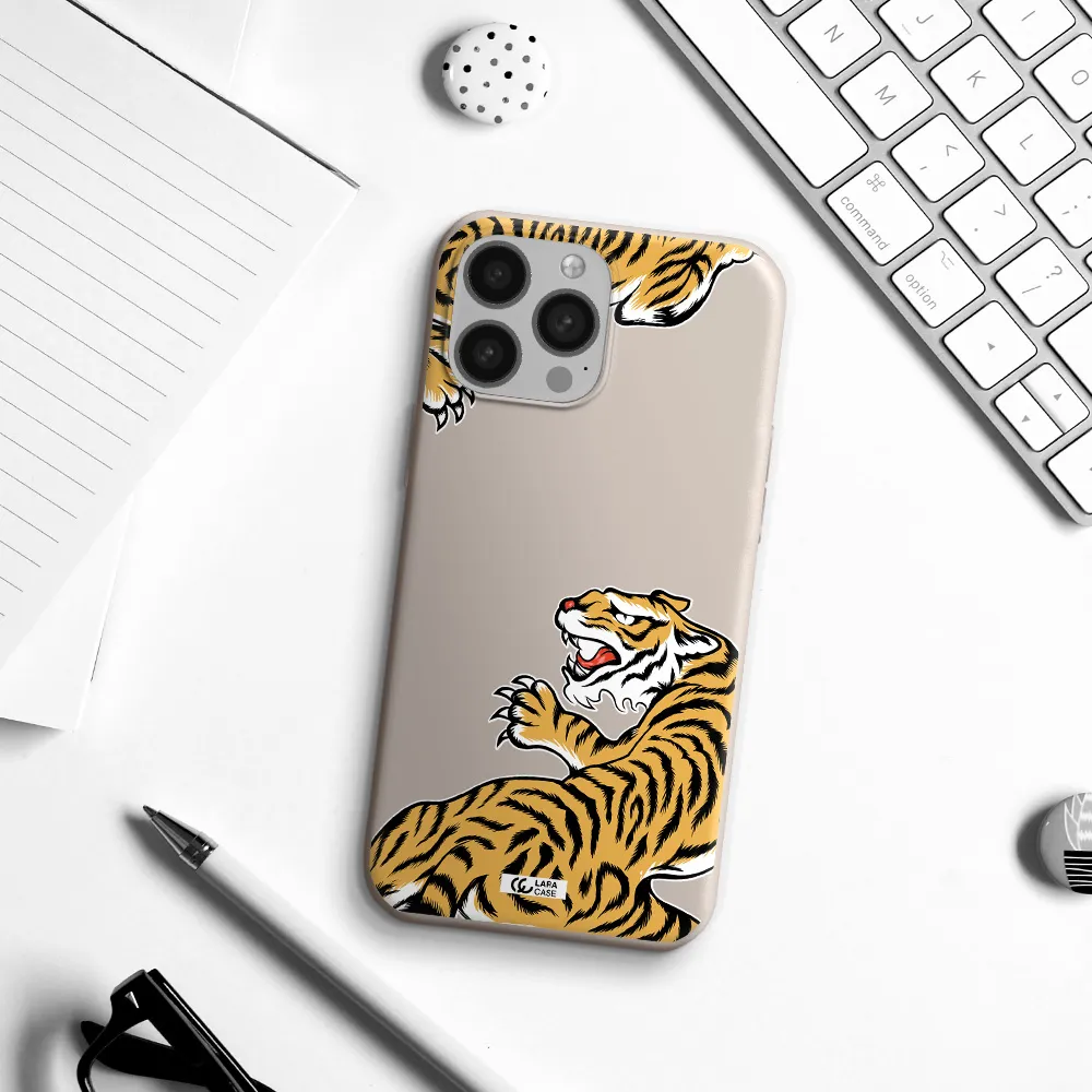 Chinese Tiger Apple iPhone 13 Pro Max Silicone Stone Case