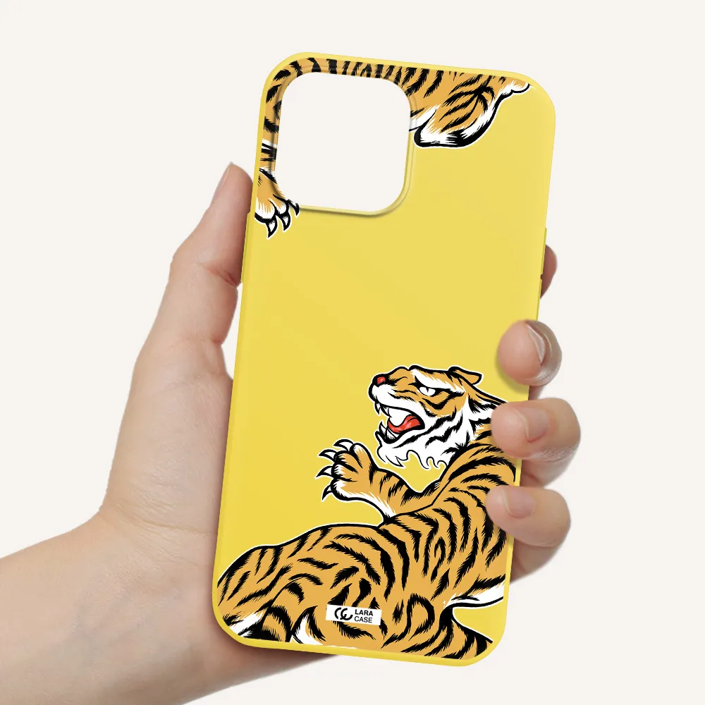Chinese Tiger Apple iPhone 13 Pro Silicone canary yellow Case