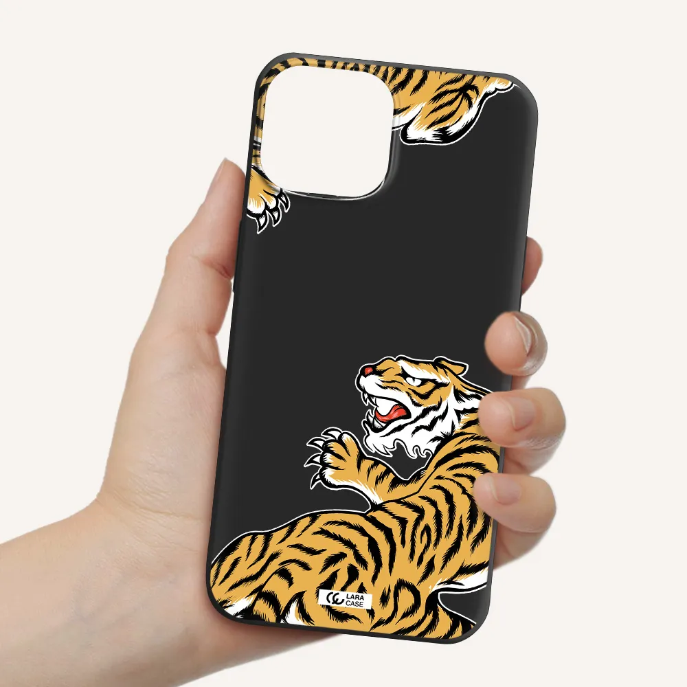 Chinese Tiger Apple iPhone 13 Silicone black Case