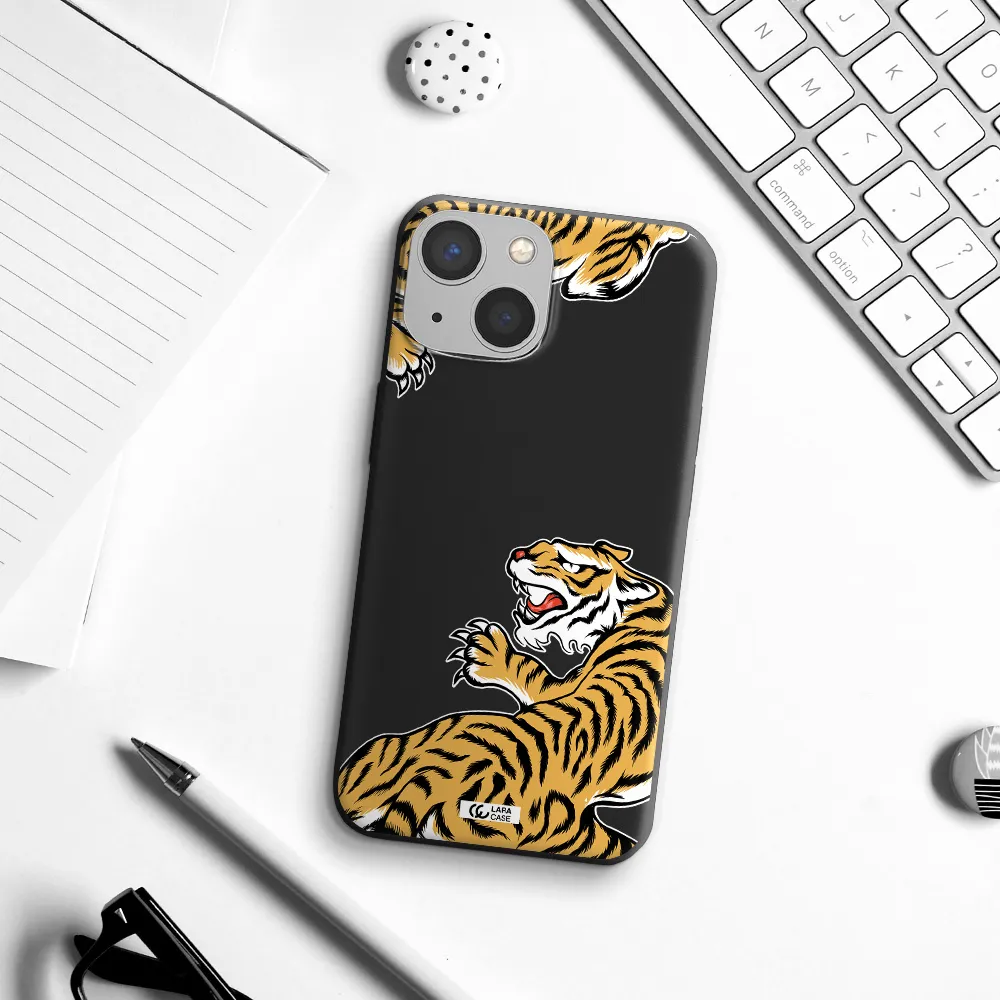 Chinese Tiger Apple iPhone 13 Silicone black Case