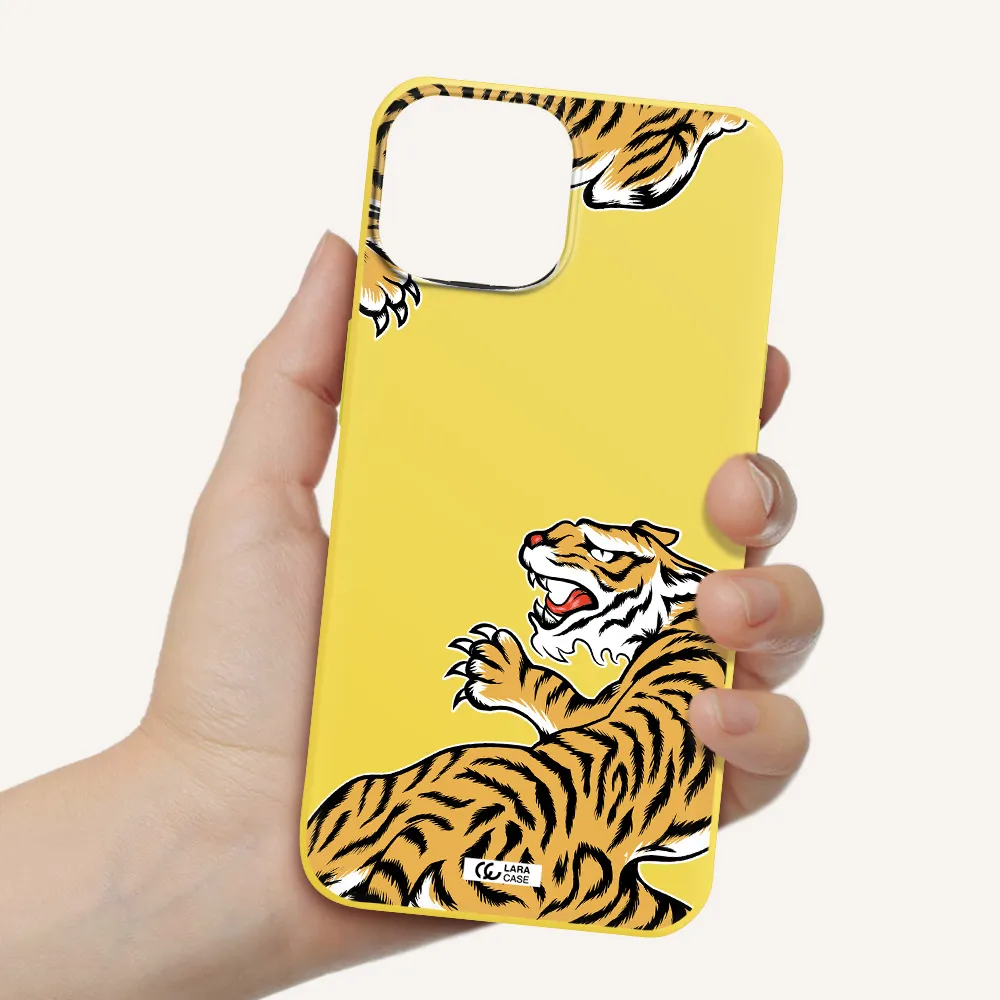 Chinese Tiger Apple iPhone 13 Silicone canary yellow Case