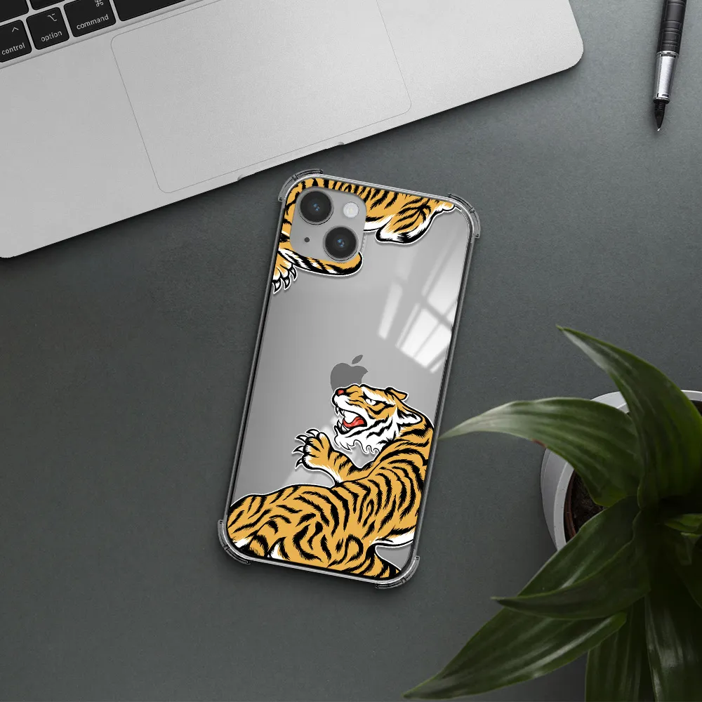 Chinese Tiger Apple iPhone 14 plus Clear PC Case
