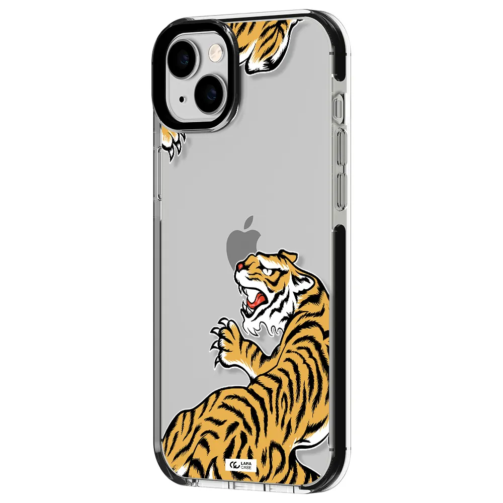 Chinese Tiger Apple iPhone 14 plus impact black border Case