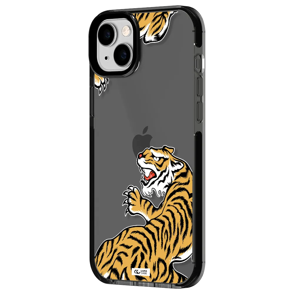 Chinese Tiger Apple iPhone 14 plus impact Smoke Black Case