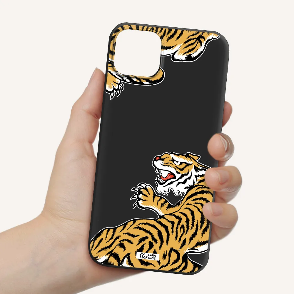 Chinese Tiger Apple iPhone 14 plus Silicone black Case