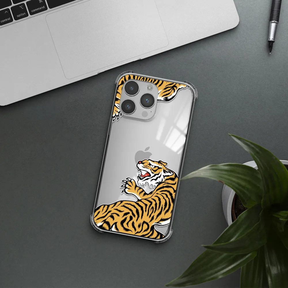 Chinese Tiger Apple iPhone 14 pro Clear PC Case