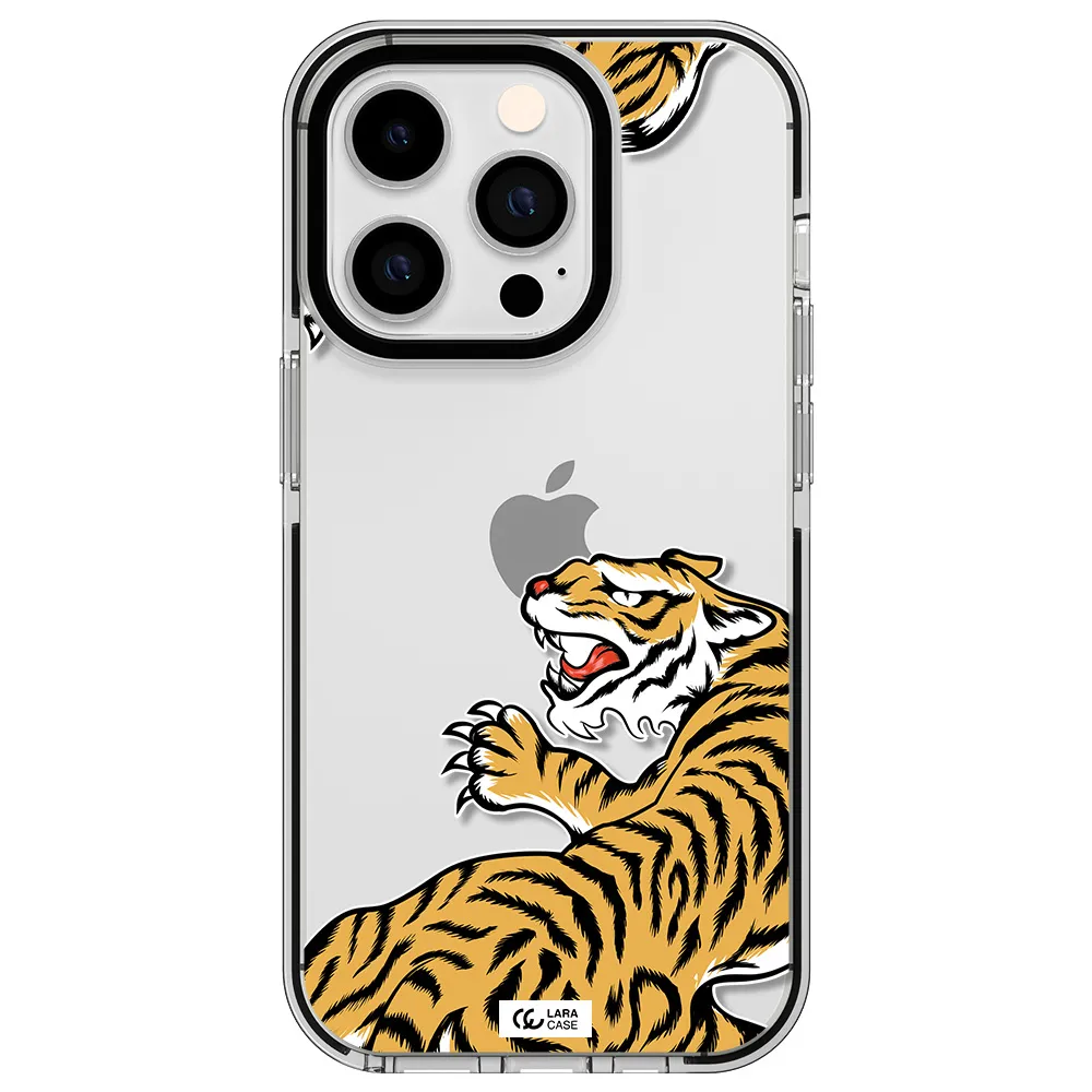 Chinese Tiger Apple iPhone 14 pro impact black border Case