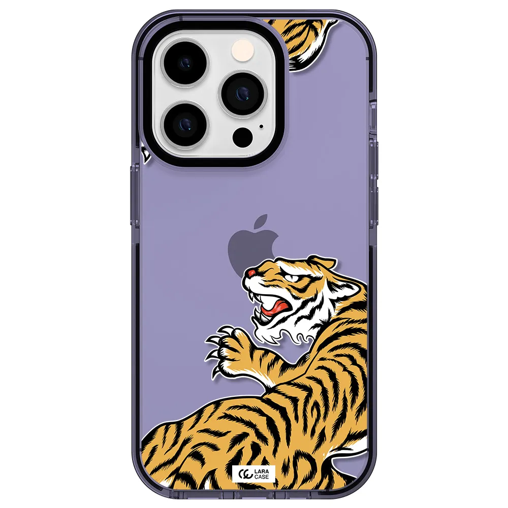 Chinese Tiger Apple iPhone 14 pro impact Lilac Case