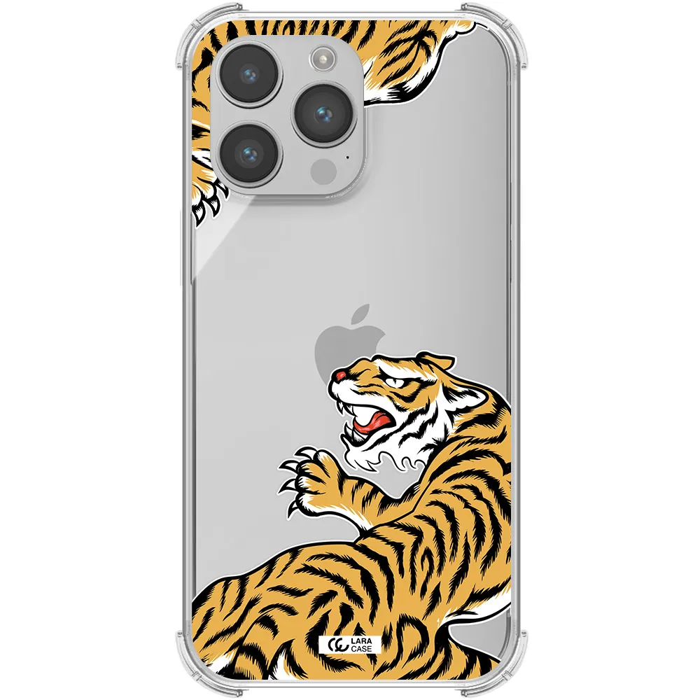 Chinese Tiger Apple iPhone 14 pro max Clear PC Case