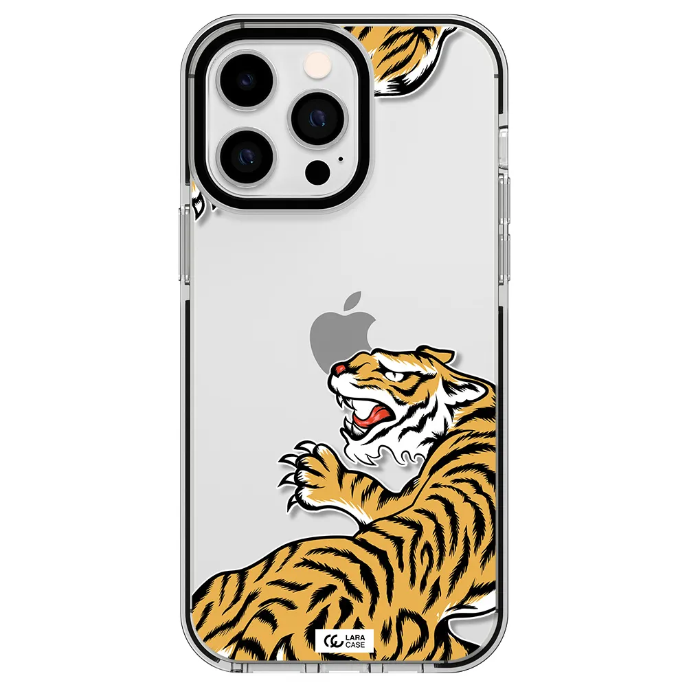 Chinese Tiger Apple iPhone 14 pro max impact black border Case