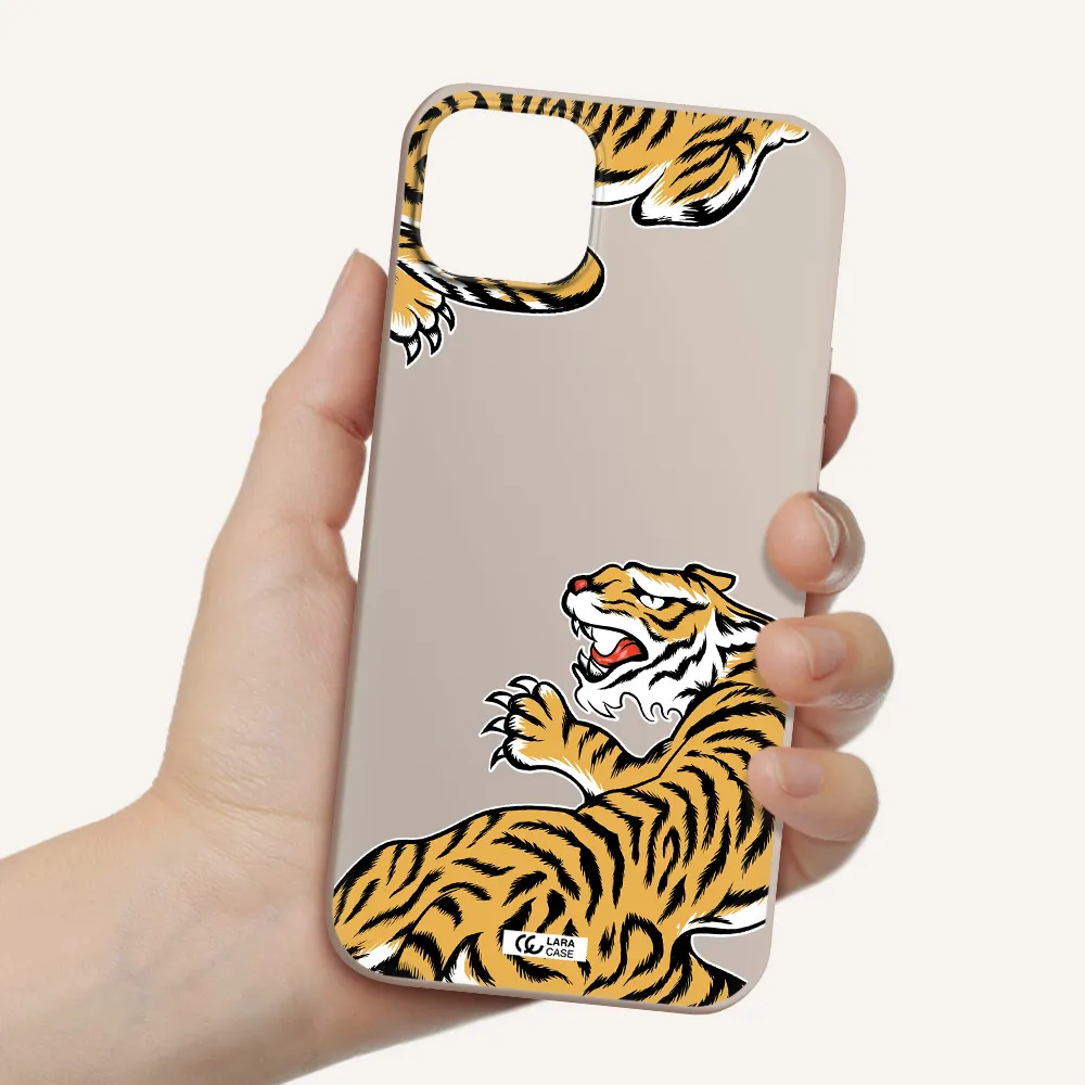 Chinese Tiger Apple iPhone 14 Silicone Stone Case