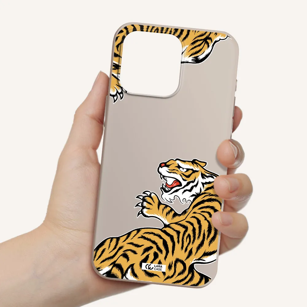 Chinese Tiger Apple Iphone 15 Pro max Silicone Stone Case