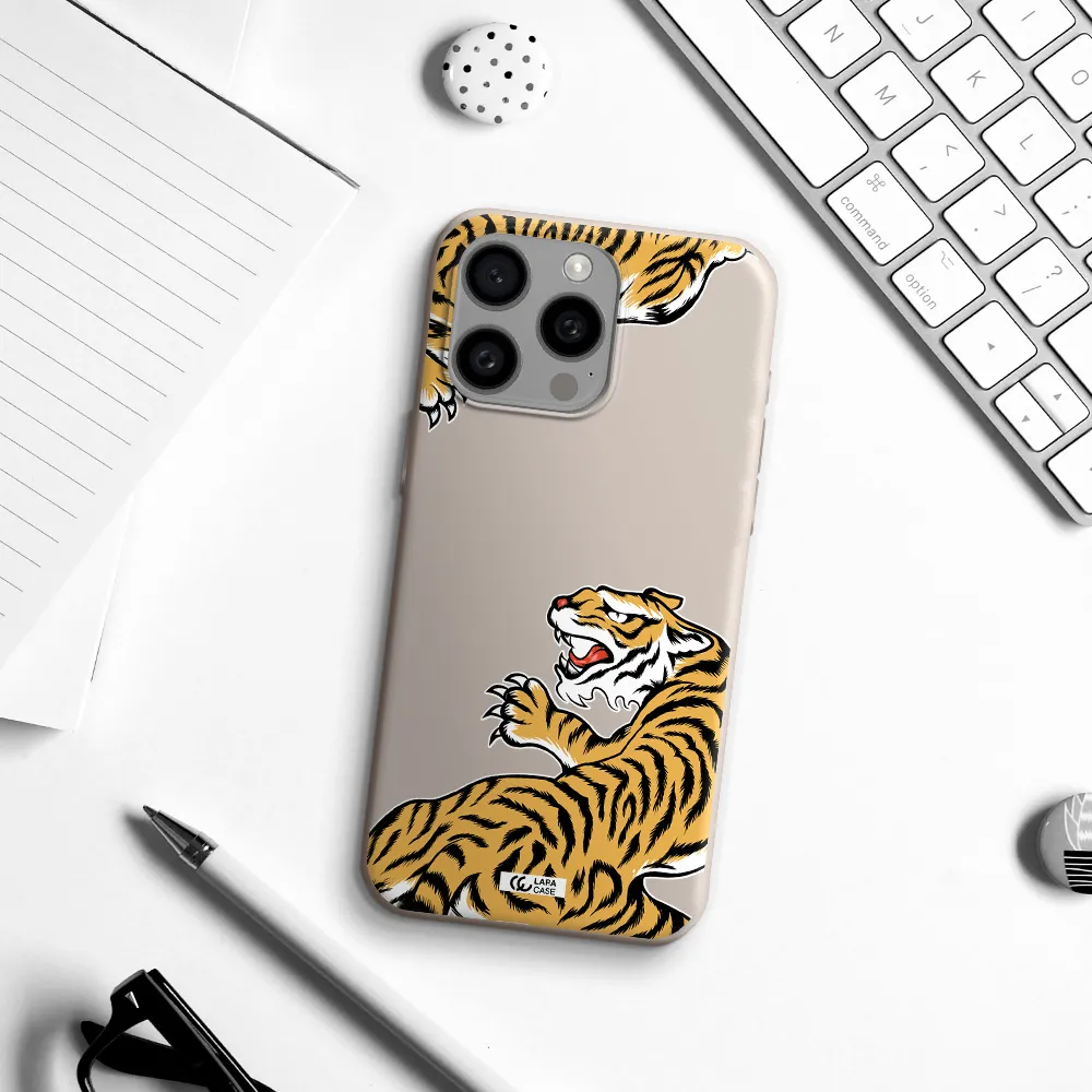 Chinese Tiger Apple Iphone 15 Pro max Silicone Stone Case