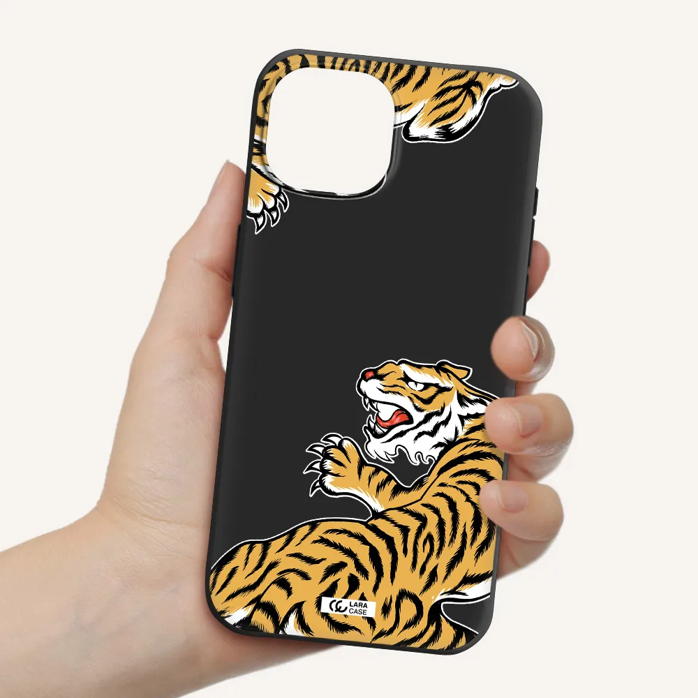 Chinese Tiger Apple iPhone 15 Silicone black Case