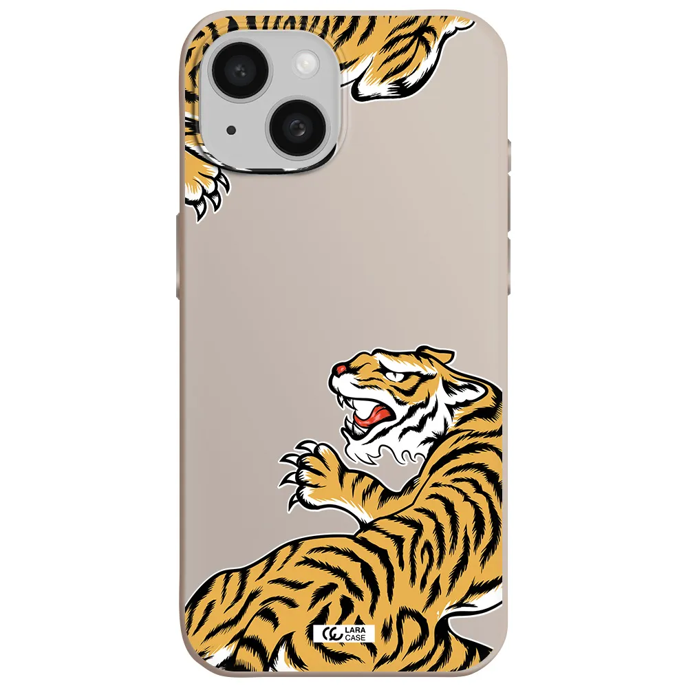 Chinese Tiger Apple iPhone 15 Silicone Stone Case