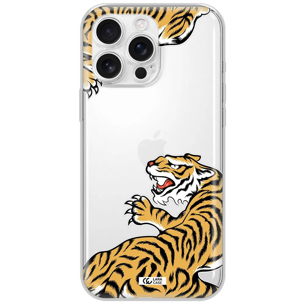 Chinese Tiger Apple Iphone 16 Pro Max Clear Tpu Case