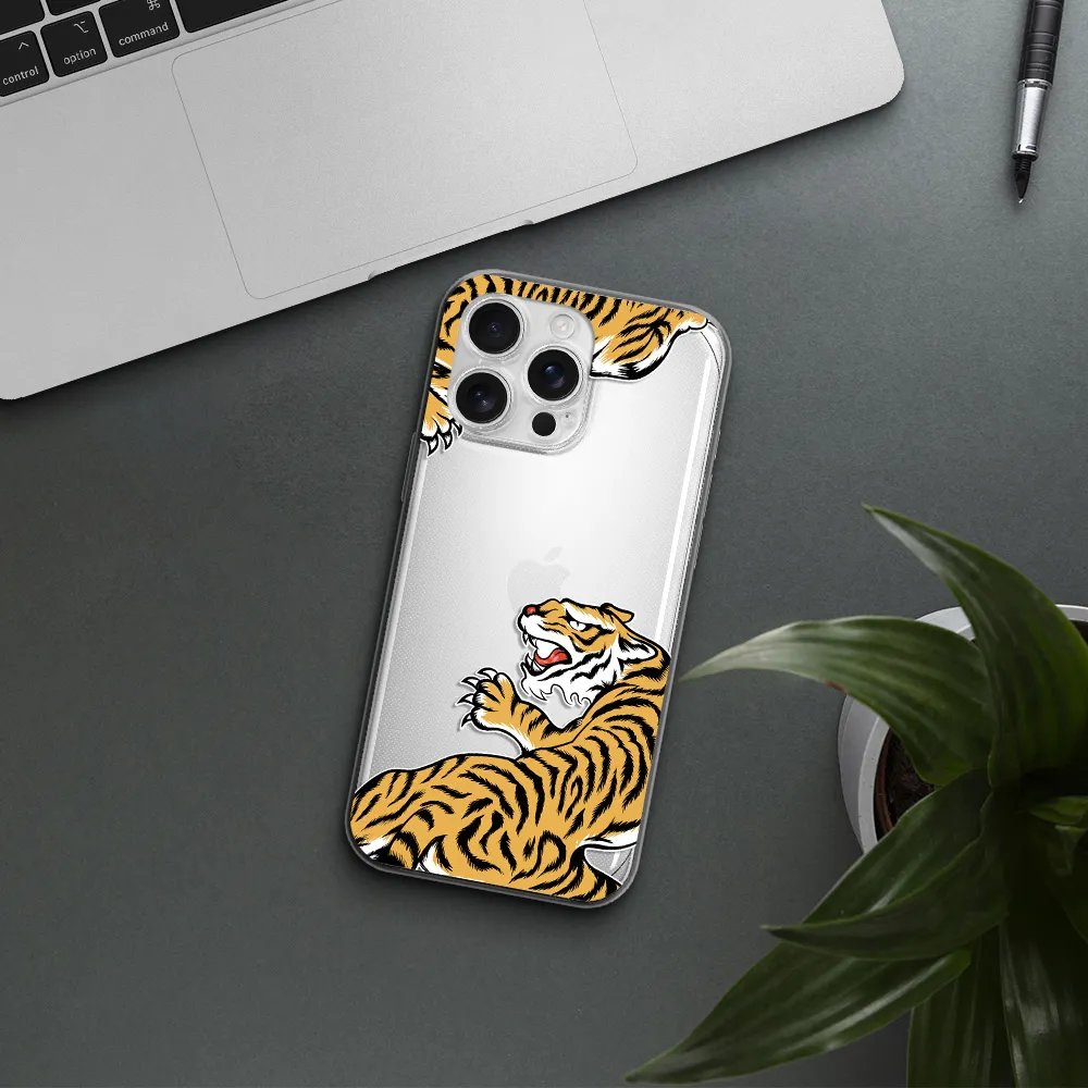 Chinese Tiger Apple Iphone 16 Pro Max Clear Tpu Case
