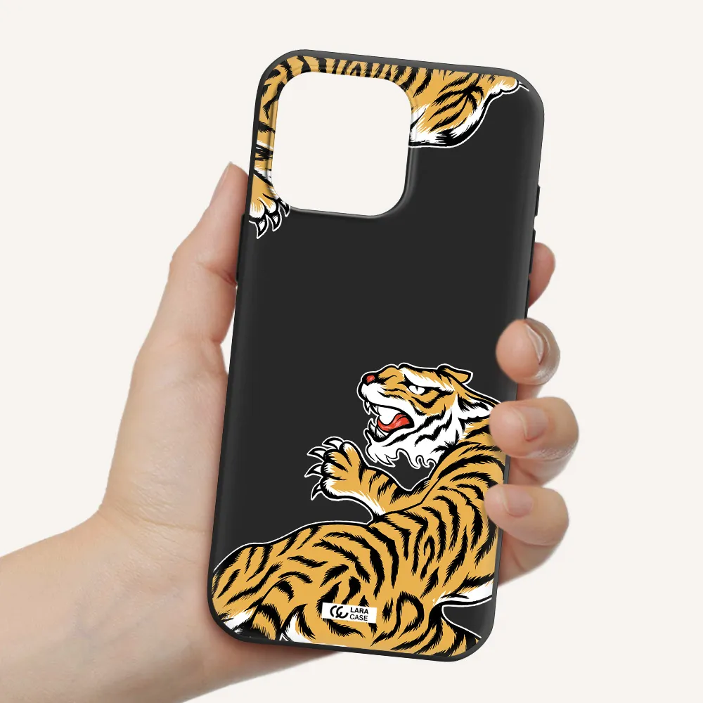 Chinese Tiger Apple Iphone 16 Pro Max Silicone Black Case