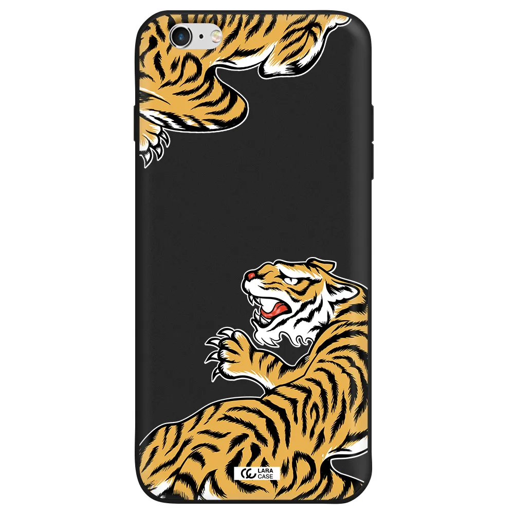 Chinese Tiger Apple iPhone 6 s plus Silicone black Case