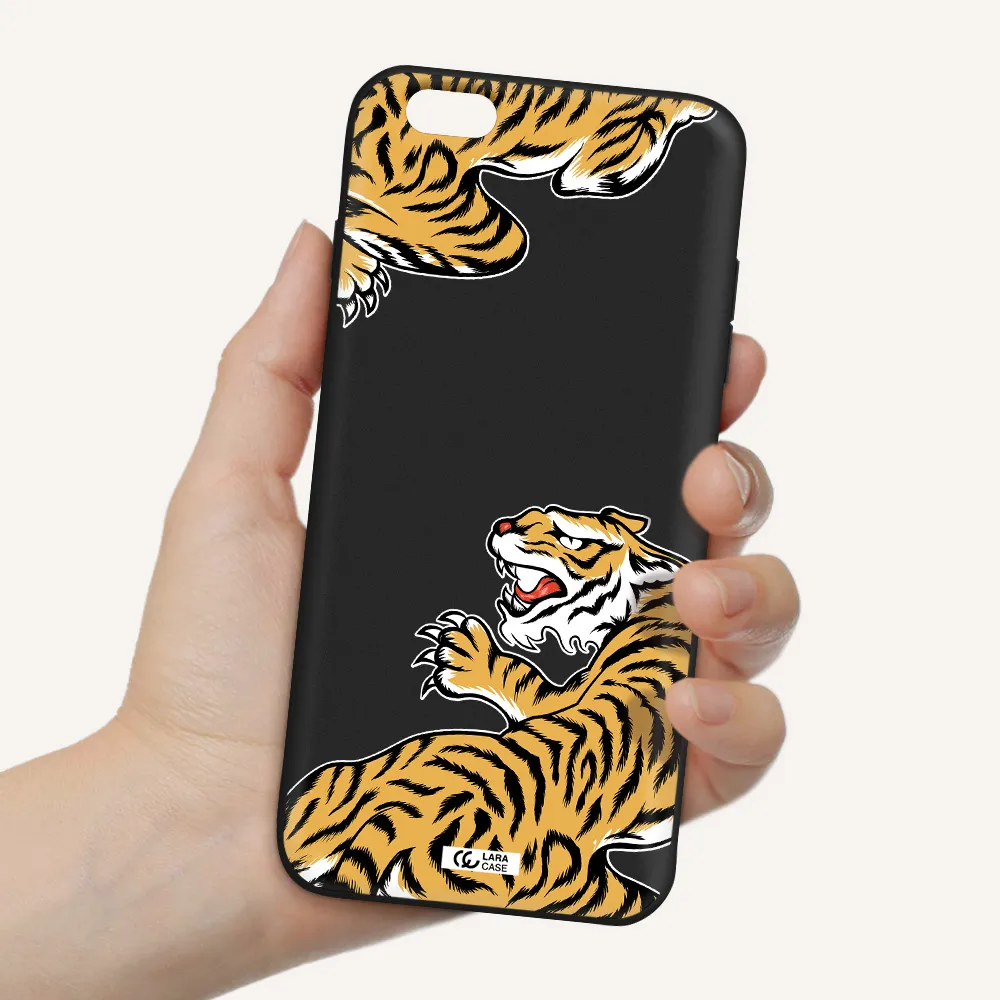 Chinese Tiger Apple iPhone 6 s plus Silicone black Case