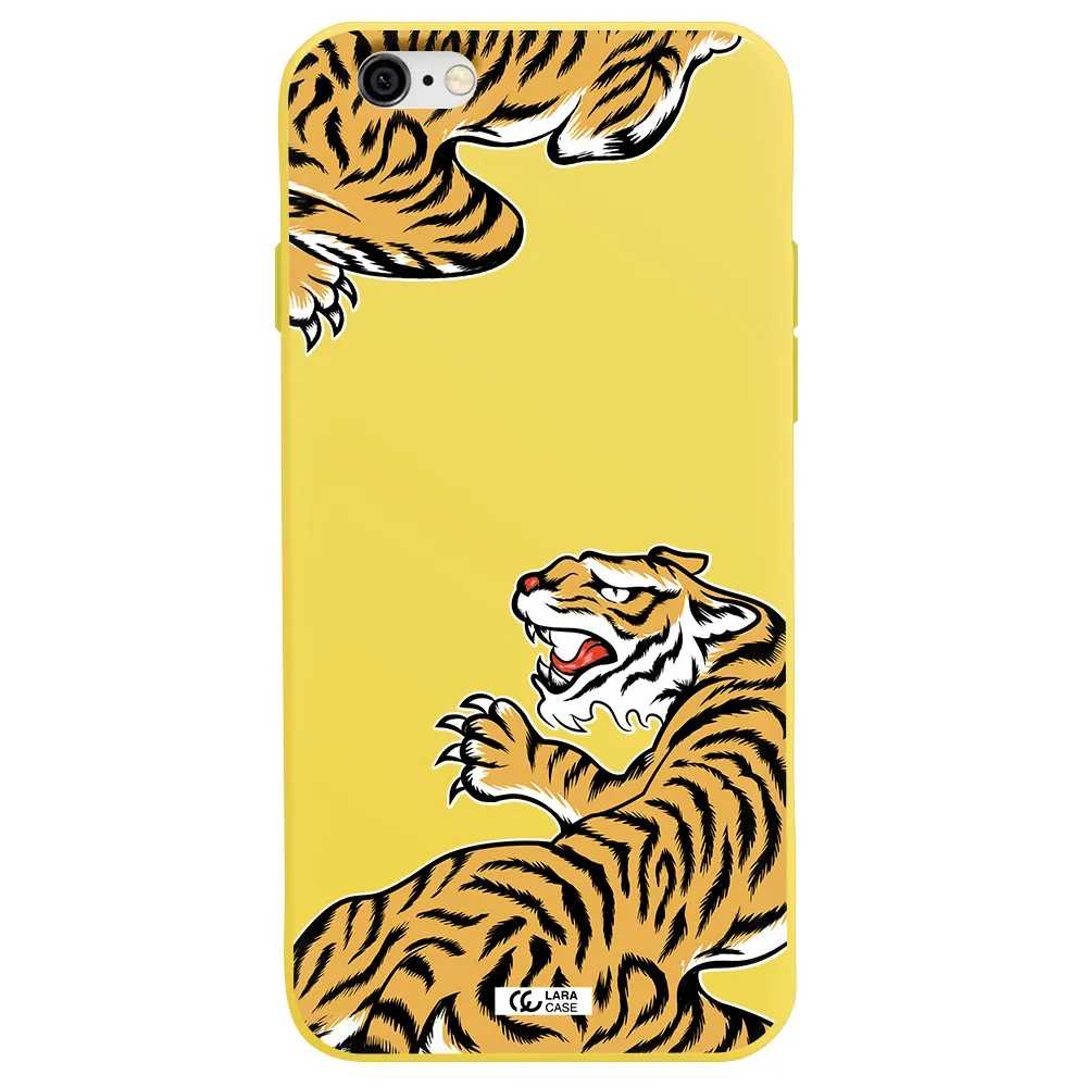 Chinese Tiger Apple iPhone 6 Silicone canary yellow Case