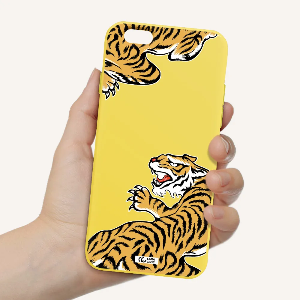 Chinese Tiger Apple iPhone 6 Silicone canary yellow Case
