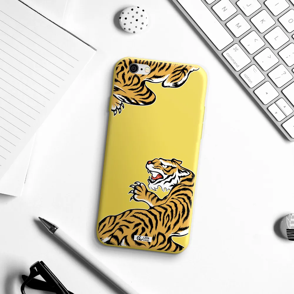 Chinese Tiger Apple iPhone 6 Silicone canary yellow Case