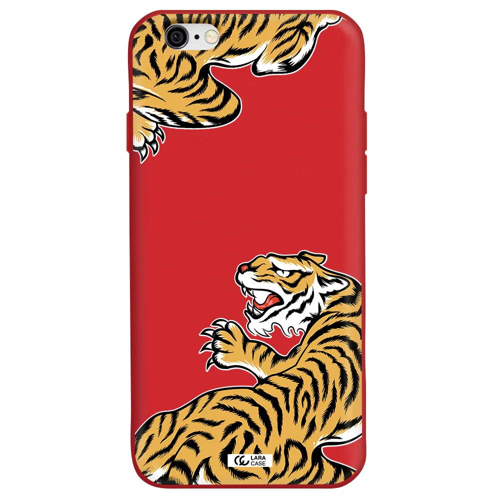 Chinese Tiger Apple iPhone 6 Silicone Imperial Red Case