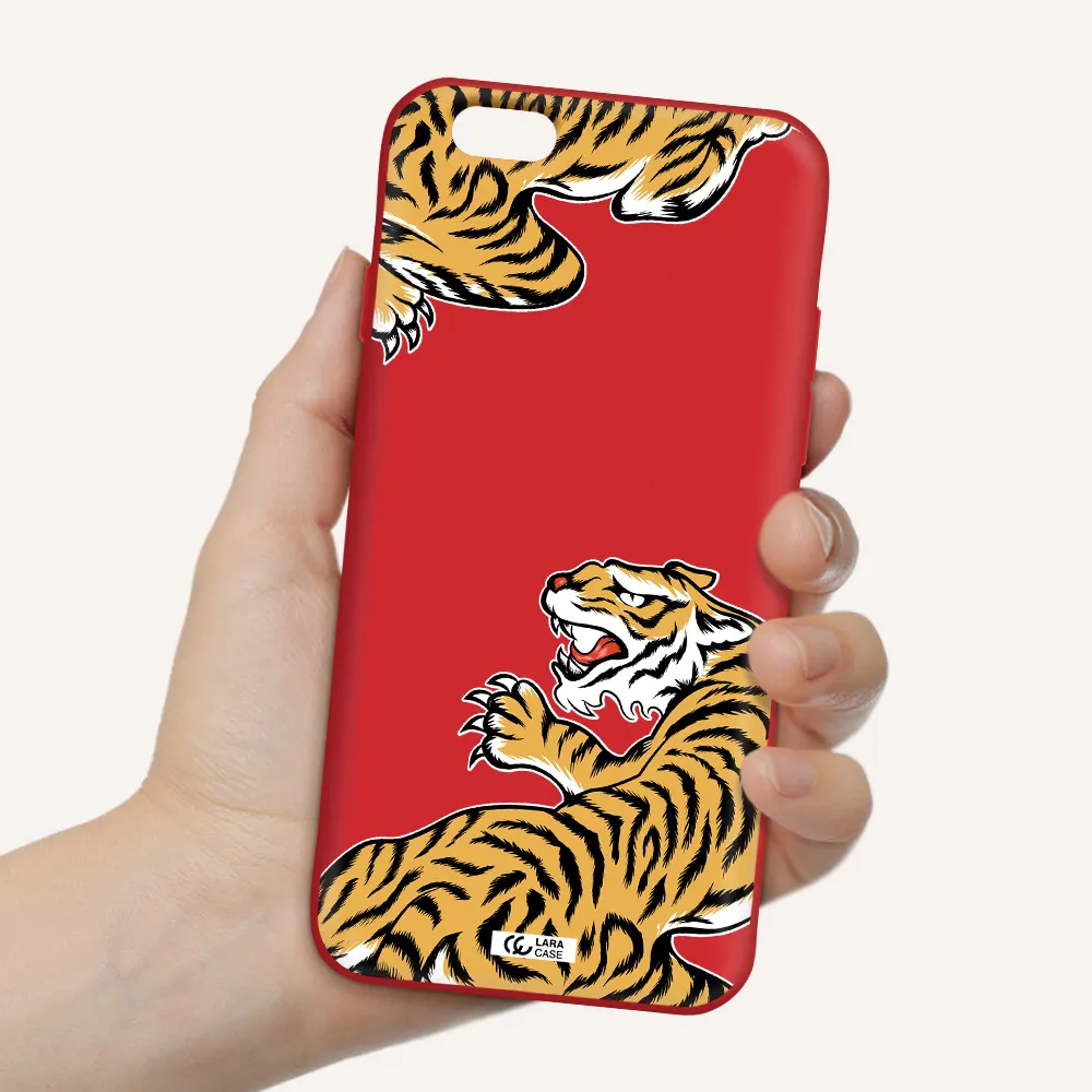 Chinese Tiger Apple iPhone 6 Silicone Imperial Red Case