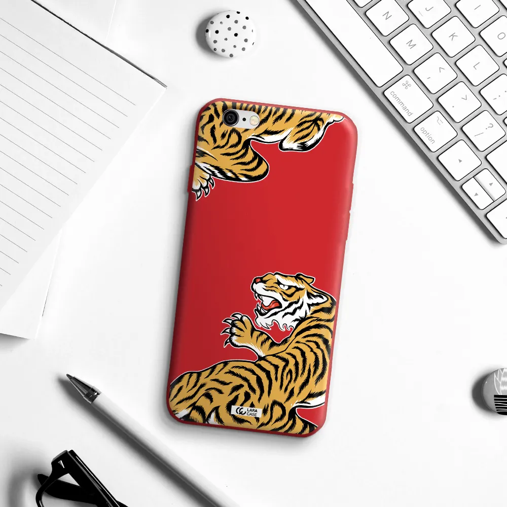 Chinese Tiger Apple iPhone 6 Silicone Imperial Red Case
