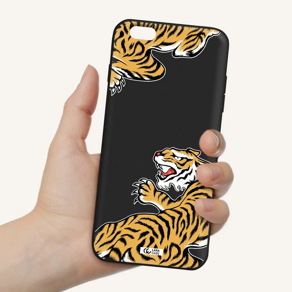 Chinese Tiger Apple iPhone 6S Silicone black Case