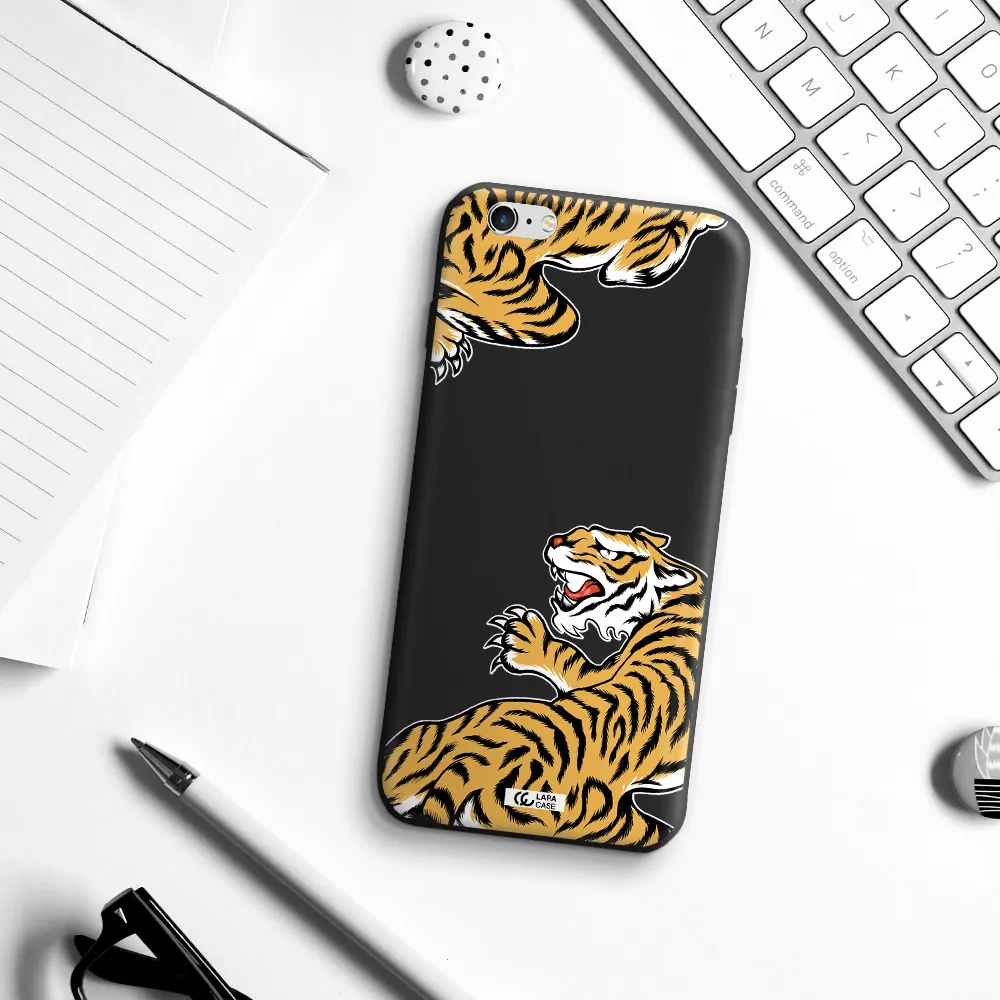 Chinese Tiger Apple iPhone 6S Silicone black Case