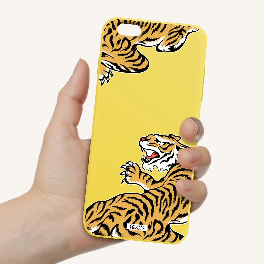 Chinese Tiger Apple iPhone 6S Silicone canary yellow Case