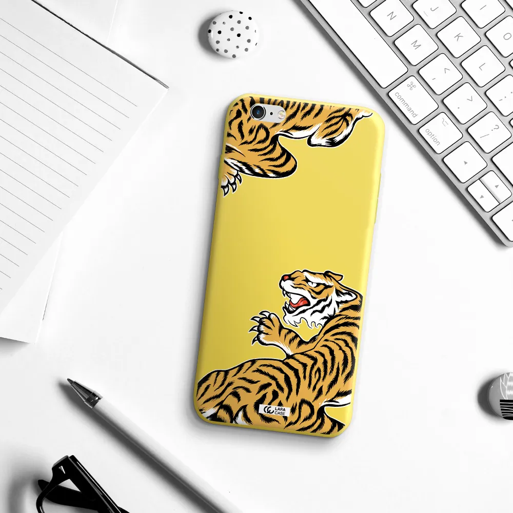 Chinese Tiger Apple iPhone 6S Silicone canary yellow Case