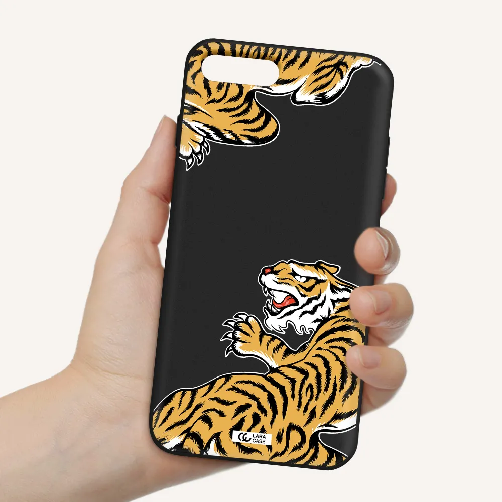 Chinese Tiger Apple iPhone 7 plus Silicone black Case