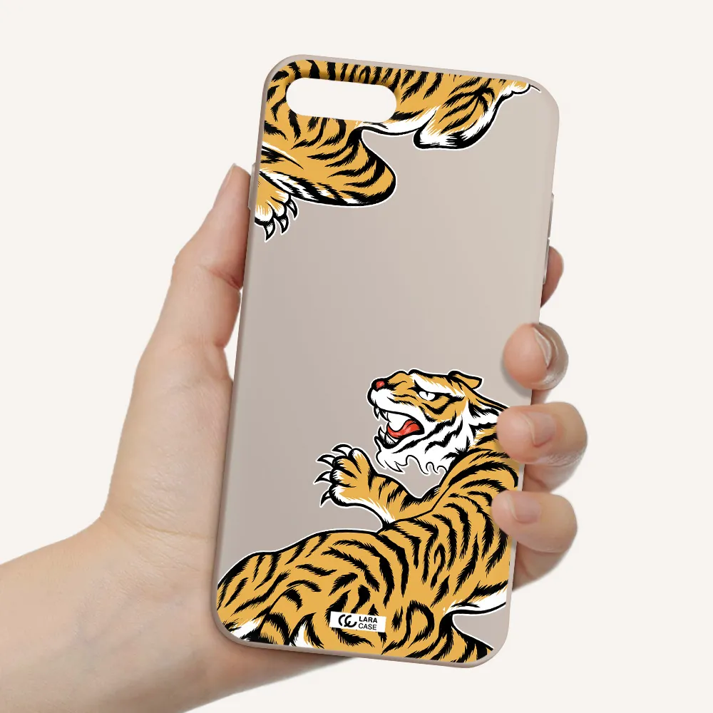 Chinese Tiger Apple iPhone 7 plus Silicone Stone Case