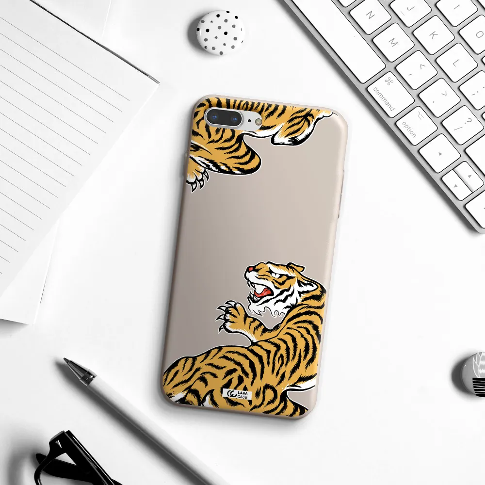 Chinese Tiger Apple iPhone 7 plus Silicone Stone Case