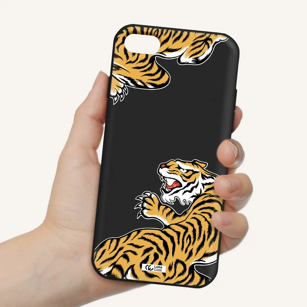 Chinese Tiger Apple iPhone 7 Silicone black Case